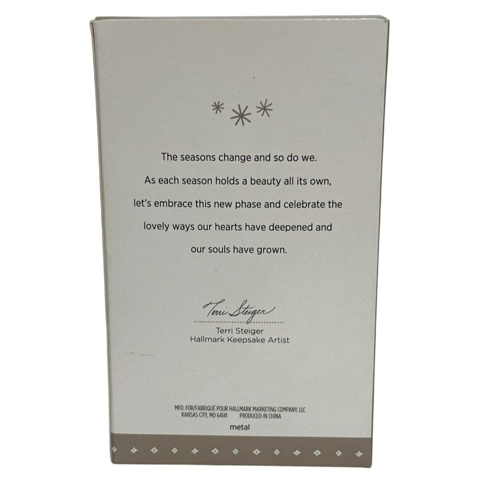 Hallmark Keepsake A New Season Ornament Leaf-Shaped Metal Copper Accent 2015 - Picture 6 of 7